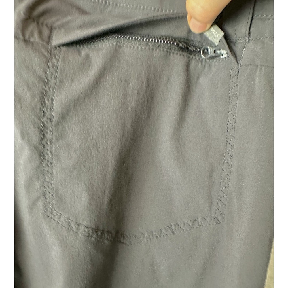 EDDIE BAUER Travex Trail Pants Women's 6 Black Cinch Leg Hiking Outdoor Gorpcore - Picture 11 of 15